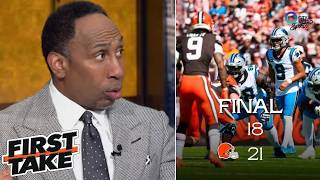 FIRST TAKE | Watson Delivers the BIG MOMENT - Stephen A. reacts to Browns' 21-18 Win