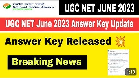 UGC NET 2023 : June Answer key, Result & Cut Off latest Updates । Ugc Net Official Notification