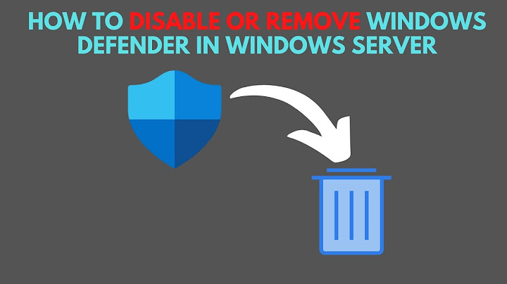 Disable Defender Windows Server 2012 R2