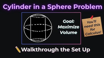 Building a Mathematical Model for Optimization: Volume of a Cylinder inscribed in a Sphere