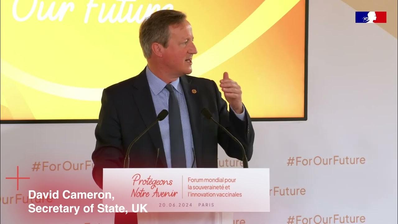 David Cameron (Secretary of State, UK) at Gavi Conference Paris, 2024