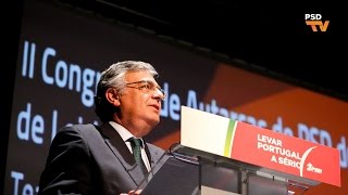 José Matos Rosa no encerramento do II Congresso de Autarcas do PSD do Distrito de Leiria