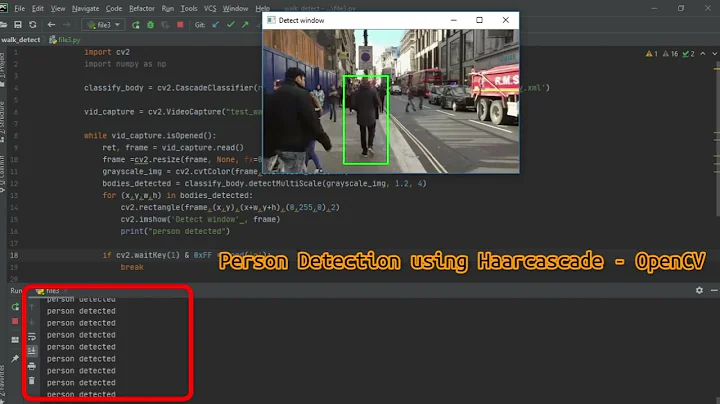 Person Detection using Haarcascade   OpenCV