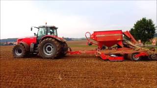 Massey Ferguson 8480  mit Horsch Pronto 6DC beim Weizen drillen