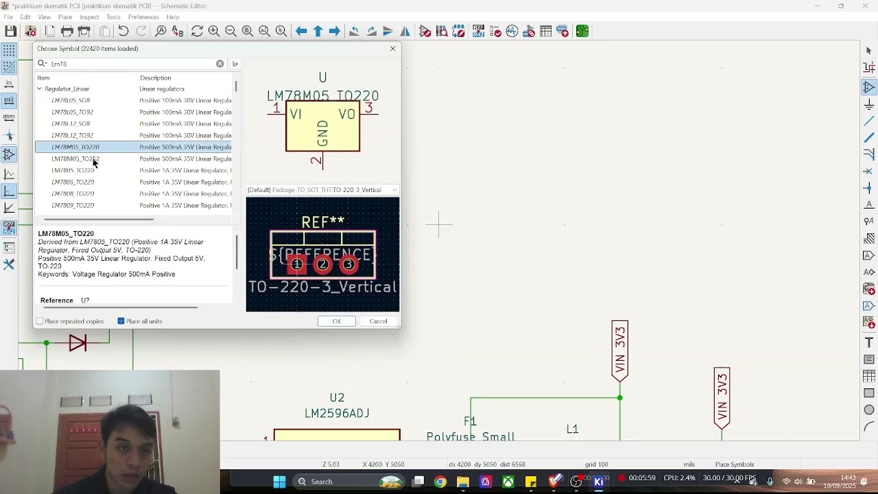 TUGAS 1 Praktikum Gambar Teknik Membuat Skematik PCB | Muhammad Dharil Pradipta_124490074_2024_RB
