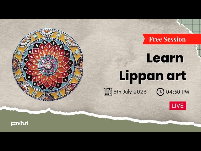 Creative Handmade Hub 👩‍🎨 on Instagram: WORKSHOP ALERT🚨 Lippan Art Live  Workshop📢 🔸Date- 06-07 January 2024 🔸Time- 3-5 PM 🔸Mode- Google Meet  🔸Preferred Language - Hindi ⏺️ What you'll learn 1. Introduction