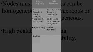 Cluster Computing vs. Grid Computing