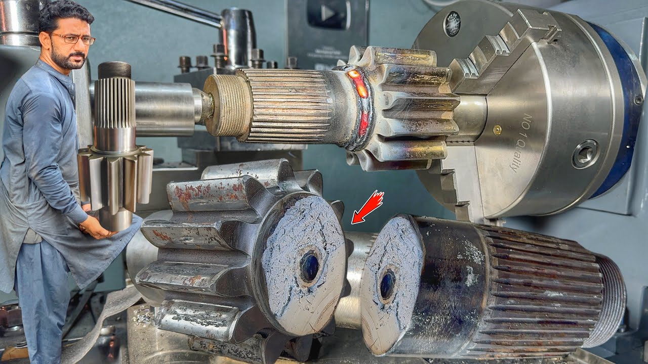 How I repair broken BML dozer gear repair broken dozer which is not available in market