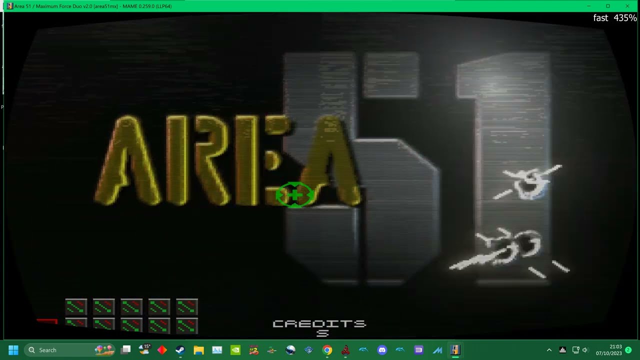 MAME 263 - MAXIMUM FORCE DUO - AREA 51 - KRONN HUNTER MODE - 2023 4K UHQ UK ARCADES