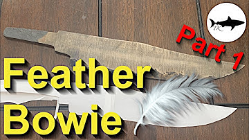 Making a Bowie with Feather Pattern Damascus - Forging the Pattern