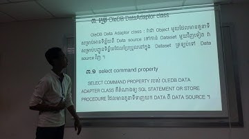 4-Advanced C#: Chapter 5 DataAdapter, DataSet and DataTable; Group A; Pressentation by Mr. Yun Yeng