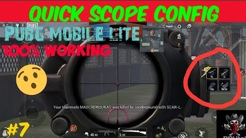 How to add quick scope config in pubg mobile lite ll QUICK scope ki kaise enable kare 🤫🤫🤭