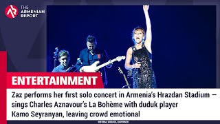 Zaz performs her first solo concert in Armenia’s Hrazdan Stadium