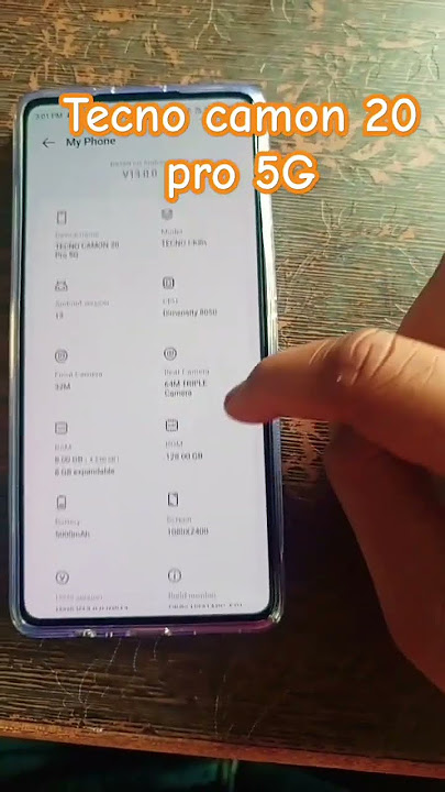 Tecno Camon 20 pro 5G||seen about phone setting