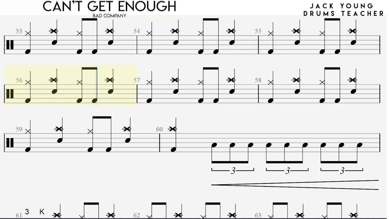 How to play  Can't Get Enough on Drums 🥁