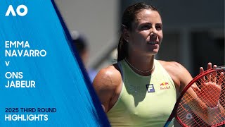 Emma Navarro v Ons Jabeur Highlights | Australian Open 2025 Third Round