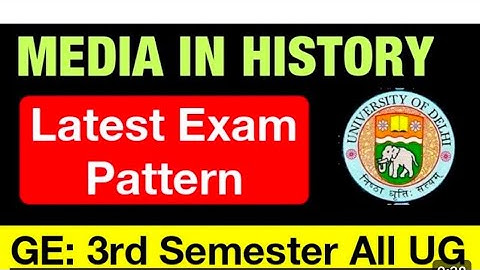 DU Sol media in history Exam Pattern GE 3rd semester l DU SOL Media in history question paper.....