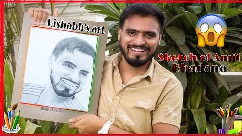 How to draw portrait of Amit Bhadana ( अमित भड़ाना ) #sketch #drawingtutorial #amitbhadana