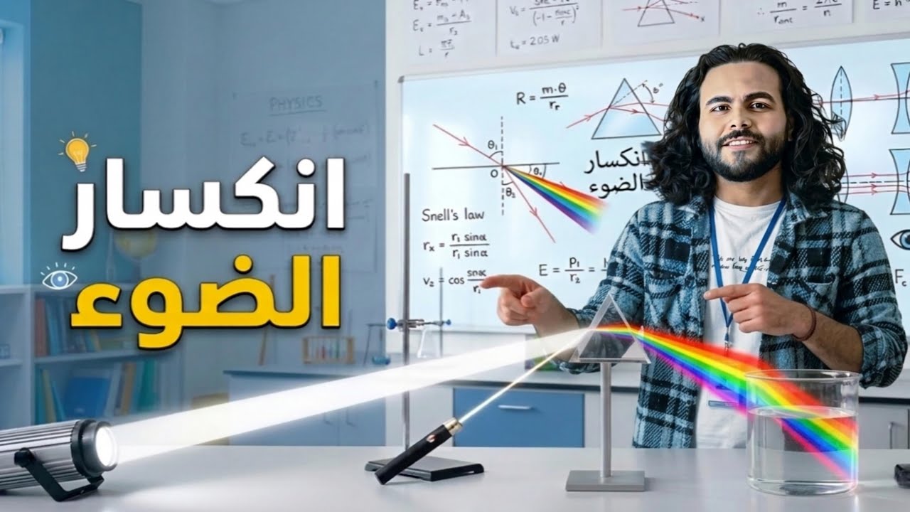 انكسار الضوء -فيزياء تانيه ثانوي الترم التاني ٢٠٢٦  |متبقاش جهاز 