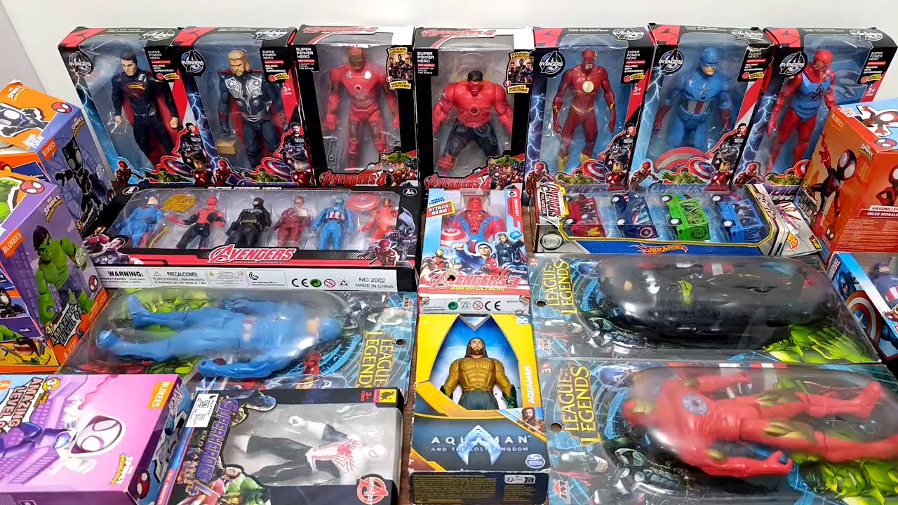 assemble superhero toys aquaman spider gween red hulk captain america spiderman carnage 