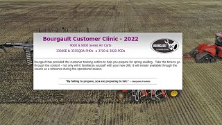 Bourgault Seeding System Startup Clinic Invitation - 2022