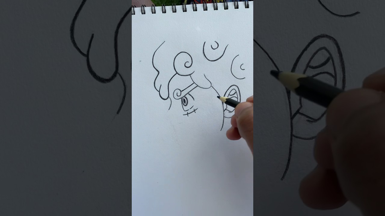 Dibujando a luffy de one piece de lado 