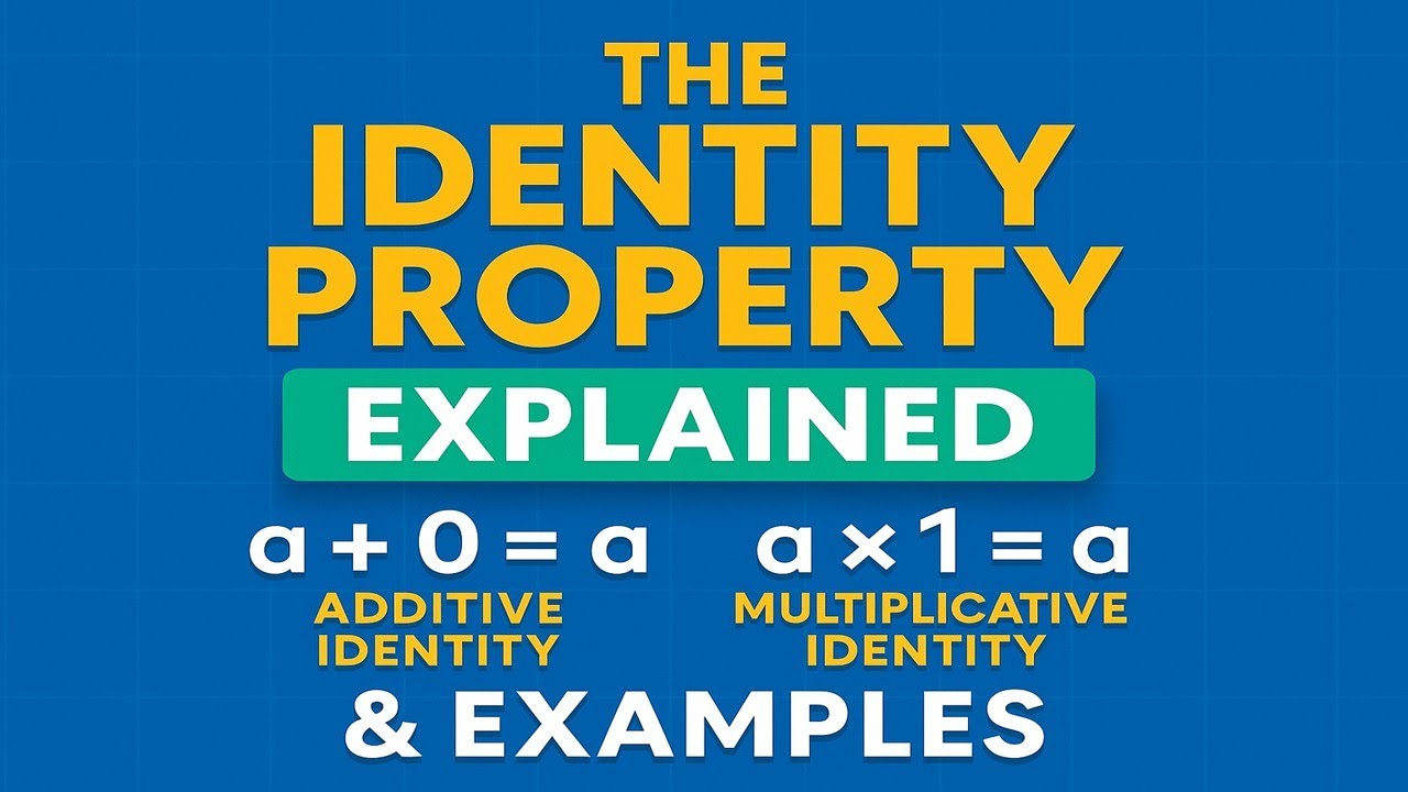 The Identity Property Explained | Additive & Multiplicative Identity ...