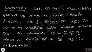 Lemma Free Abelian Groups, Algebraic Number Theory