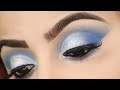 EASY BLUE EYE MAKEUP WITH WHITE DRESS IN HINDI | DEEPTI GHAI SHARMA