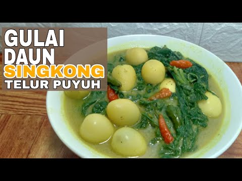 Gulai Telur Puyuh Daun Singkong
