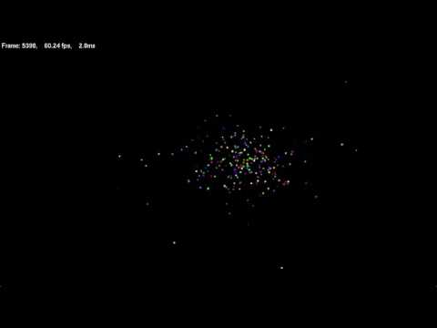 Simple Real-time OpenCL N-Body Simulation [60fps]