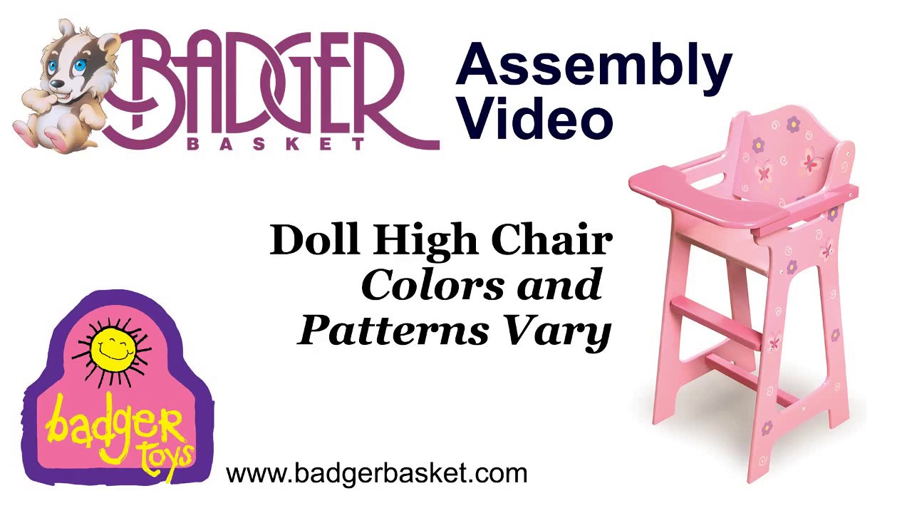 Assembly Of 01014 Or 15413 Badger Basket Doll High Chair Youtube