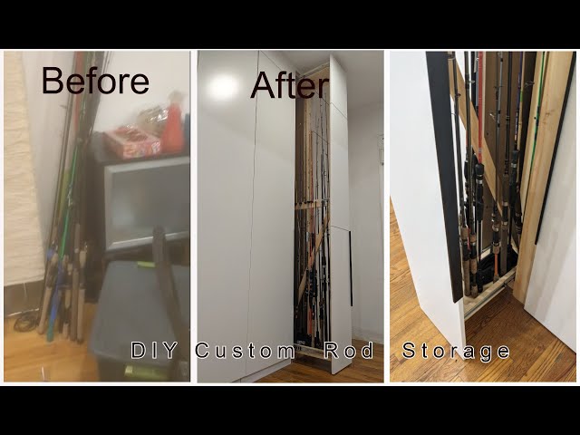 DIY - Pull Out Concealed Fish Rod Storage Closet 