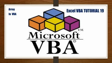 VBA Tutorial 19 | Array | Unlock the power of an array in VBA | static and dynamic array.