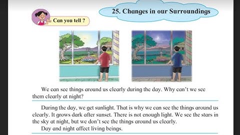 CLASS 3 SCIENCE CHAPTER NO 25 CHANGES IN OUR SURROUNDINGS