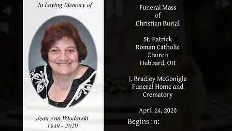 Funeral Mass of Christian Burial - Jean Ann Wlodar...