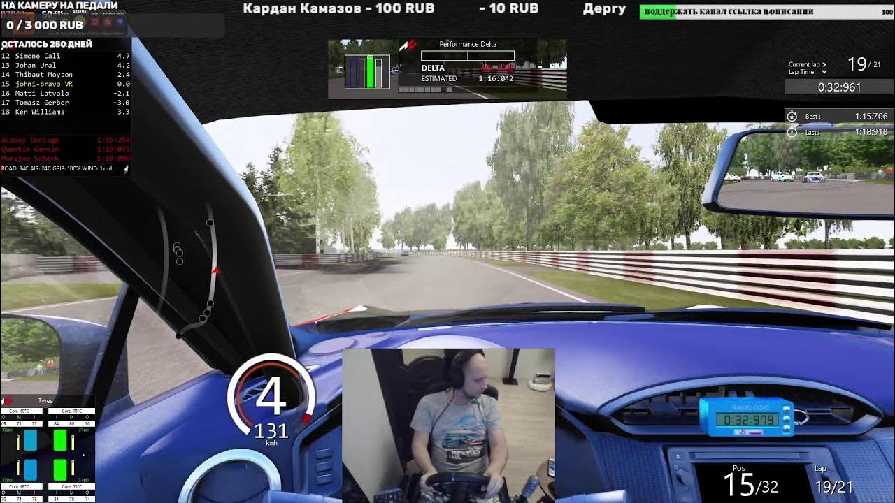 Assetto Corsa 4 этап "HTRS супер-продакшн" Нева последняя тренировка ...