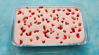 Simple And Easy Strawberry Icecream With Only 4 Ingredients | Creamy Strawberry Icecream At Home .