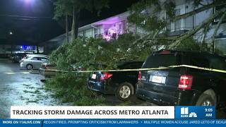 Storm damage litters Sandy Springs