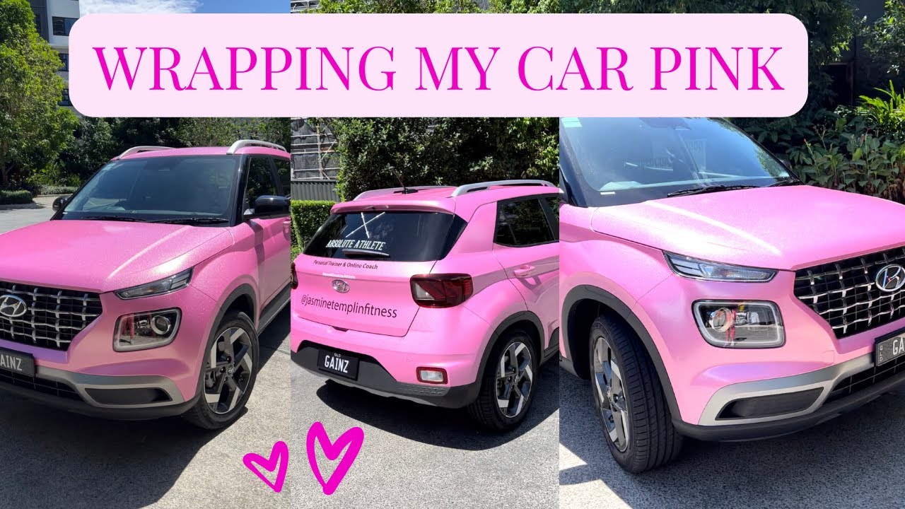 WRAPPING MY CAR PINK GLITTER Hyundai Venue 2023 YouTube