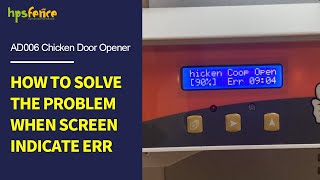 How To Solve The Problem When Screen Indicate Err