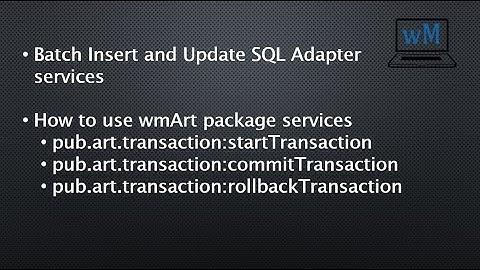 Batch Insert and Update SQL JDBC Adapter services in webmethods 10.11 | wmArt package services use
