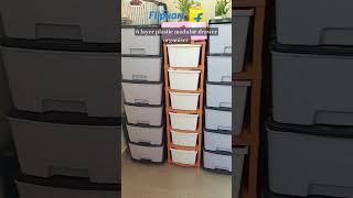 6 layer plastic modular drawer organiser #drawerorganiser #storage #yt  #flipkart #unboxing #review