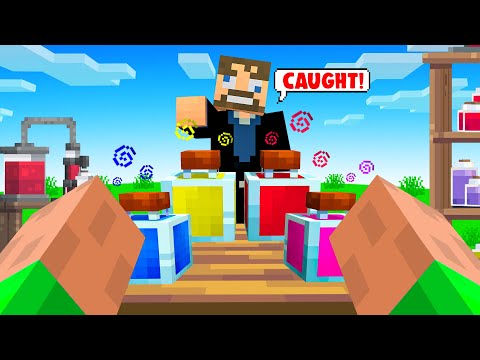RANDOM Potion Roulette Hide and Seek in Minecraft
