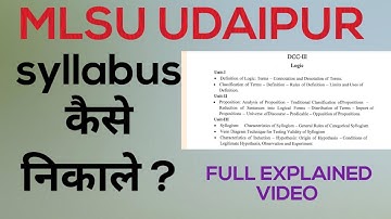 MLSU SYLLABUS, MLSU 1ST SEMESTER SYLLABUS, MLSU 3RD SEMESTER SYLLABUS, MLSU HINDI SYLLABUS,#mlsuexam
