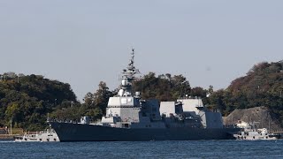 護衛艦てるづき出港　JS Teruzuki,DD-116