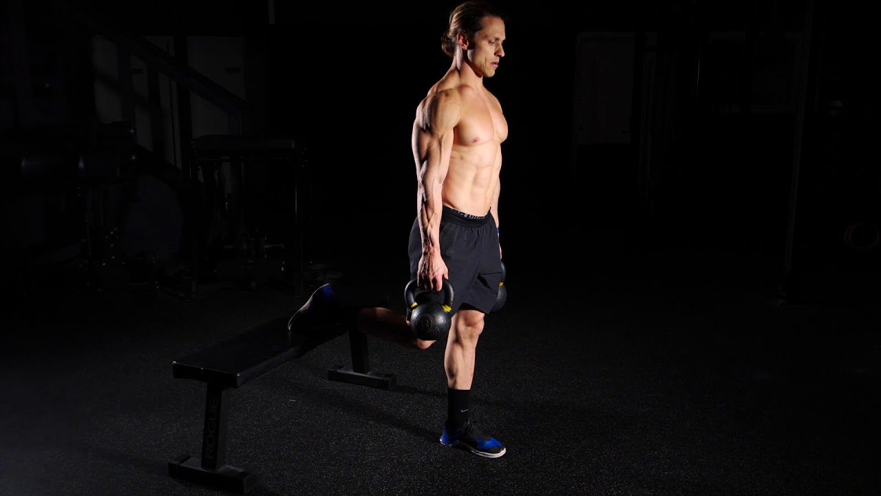 Suitcase KB Rear Foot Elevated Split Squat - YouTube