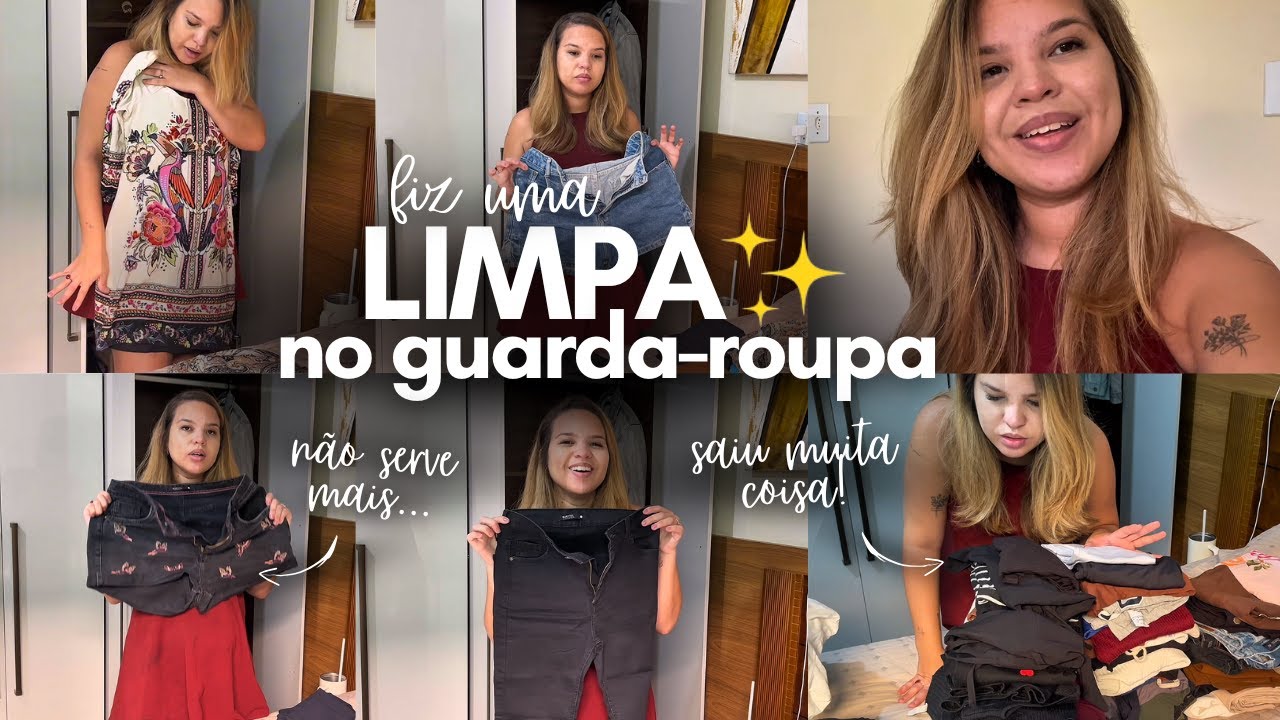LIMPANDO O GUARDA ROUPA | Tirei tudo o que não uso! Organizando as roupas para a gestação ♡