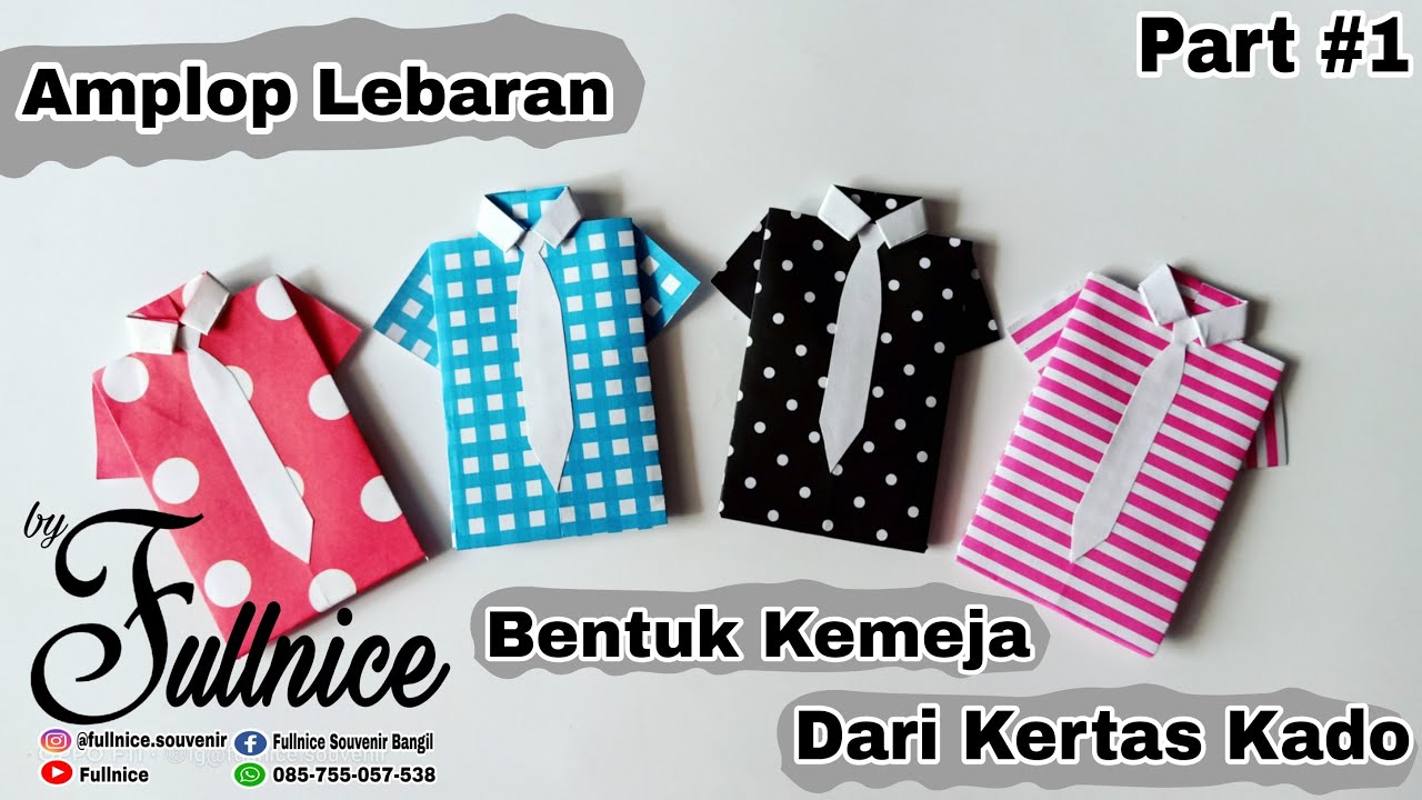 Tutorial amplop lebaran dari kertas kado