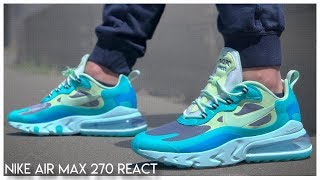 air max 270 react hyper jade on feet